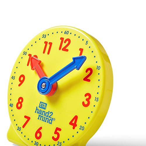 Hand2mind Mini Geared Clock, Telling Time Teaching Clock, Learn To Tell ...