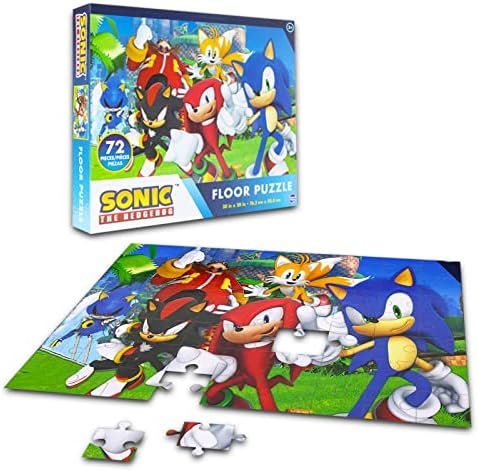 Sonic The Hedgehog Floor Puzzle For Kids Set – Bundle With 72 Piece ...