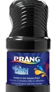 PRANG Ready-to-Use Washable Tempera Paint, 32-Ounce Bottle, Black (10909)