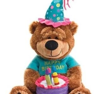 Adorable Happy Birthday Teddy Bear With Cake That Plays 'Happy Birthday To You'
