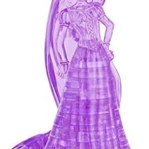 BePuzzled Original 3D Crystal Jigsaw Puzzle - Rapunzel Disney Tangled Brain Teaser, Fun Decoration for Kids Age 12 and Up, Purple, 39 Pieces (Level 1)