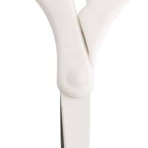 JAM PAPER Multi-Purpose Precision Scissors - 8 Inch - White - Ergonomic Handle & Stainless Steel Blades - Sold Individually