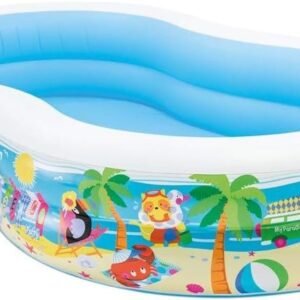 Intex Swim Center Paradise Inflatable Pool, 103in X 63in X 18in, for Ages 3+