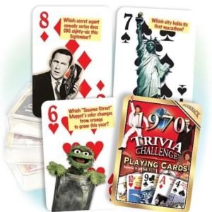 Flickback 1970 Trivia Playing Cards: 50th Birthday