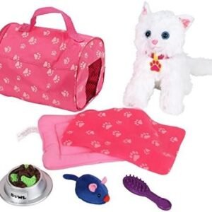 Click N' Play 8 Piece Doll Kitten Set and Accessories. Perfect for 18 inch American Girl Dolls
