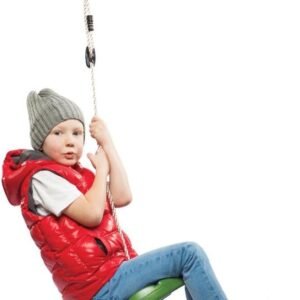Lime Green Disk Seat Swing Monkey Rope Tree Swing by Summersdream