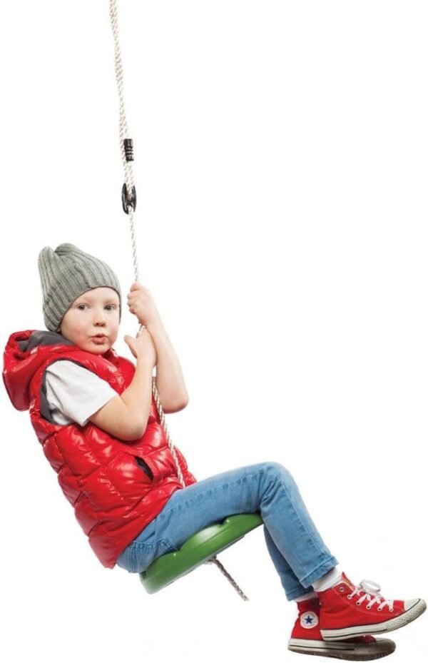 Lime Green Disk Seat Swing Monkey Rope Tree Swing by Summersdream