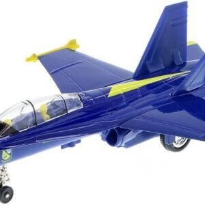 9' X-Planes US Navy F-18 Hornet Blue Jet Toy with Pull Back Action
