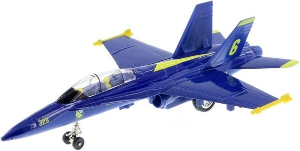 9' X-Planes US Navy F-18 Hornet Blue Jet Toy with Pull Back Action