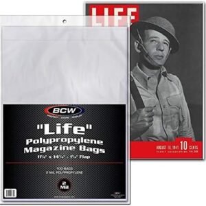 LIFE' Magazine Bags 100 bags  11-1/8' x 14-1/4' + 1-1/4