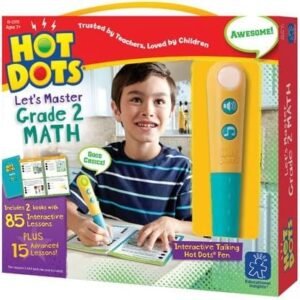 Educational Insights Hot Dots Let?s Master 2nd Grade Math Set, Homeschool, 2 Books & Interactive Pen, 100 Math Lessons, Ages 7+