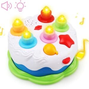 Amy&Benton Kids Birthday Cake Toy for Baby & Toddlers with Counting Candles & Music, Gift Toys for 1 2 3 4 5 Years Old Boys and Girls