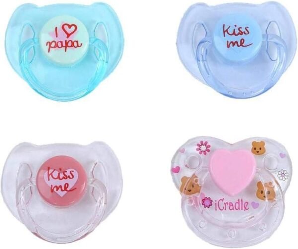 TERABITHIA Reborn Baby Dolls Accessories 4pc Magnetic Pacifier