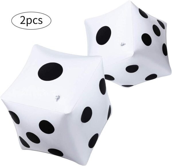 CCINEE 13 inch Giant Inflatable Dice Pool Toy for Lawn Game Outdoor Floor Games?Pack of 2