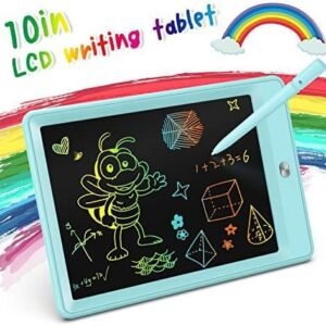KOKODI LCD Writing Tablet, 10 Inch Colorful Toddler Doodle Board Drawing Tablet, Erasable Reusable Electronic Drawing Pads, Educational and Learning Toy for 2-6 Years Old Boy and Girls (Blue)