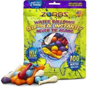 Zorbz Seal-Sealing Water Balloons with Filler Nozzle (100 Count)
