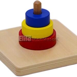 Elite Montessori Three Discs on a Vertical Dowel