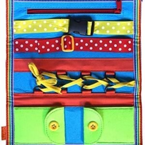 AirFly Toddler Busy Board - Montessori Basic Skills Activity Board for Learn to Dress