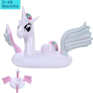 Zobire Baby Pool Float, Unicorn Toddlers Floaties, Infant Swimming Float for Kids Age 3 Months to 3 Years Old