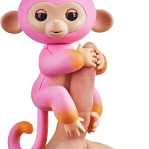 Fingerlings 2Tone Monkey - Summer (Pink with Orange Accents) - Interactive Baby Pet