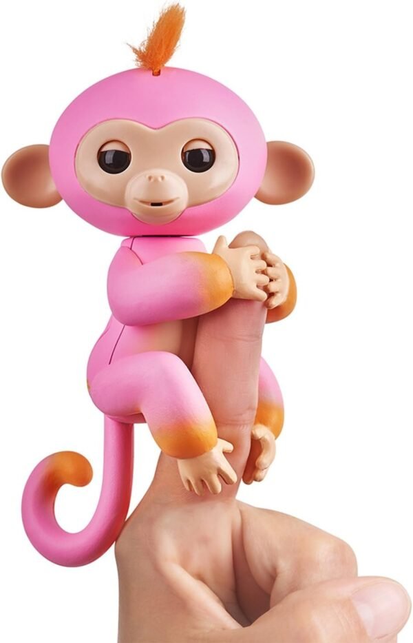 Fingerlings 2Tone Monkey - Summer (Pink with Orange Accents) - Interactive Baby Pet