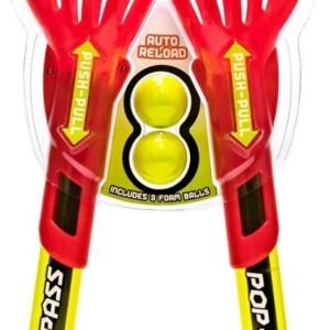 Hog Wild Pop and Pass Outdoor Game - Toss and Catch Foam Balls with The Launcher - Award-Winning Active Play - Includes 2 Launchers & 3 Foam Balls - Ages 6+