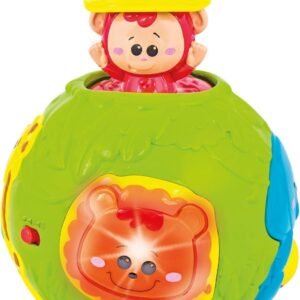 KiddoLab Jungle Animal Roll & Learn Fun Baby Activity Ball. Activity Center with Light, Sounds and Music. Crawling Toys for 6 Month Old boy.Electronic Playtime Light Up Monkey Ball Toy for Toddlers.