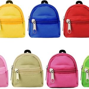 Doll Backpack, Fanspack 7PCS Doll Bag for Doll Backpack Cute Mini Creative Canvas Doll Supplies Doll Bag for Dolls