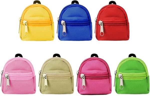 Doll Backpack, Fanspack 7PCS Doll Bag for Doll Backpack Cute Mini Creative Canvas Doll Supplies Doll Bag for Dolls