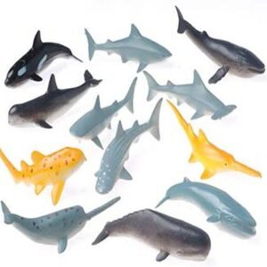 US Toy Lot of 12 Assorted Whale And Shark Toy Figure