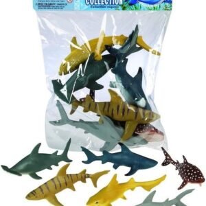 Wild Republic Shark Polybag, Educational Toys, Kids Gifts, Aquatic, Zoo Animals, Shark Toys, 6-Pieces