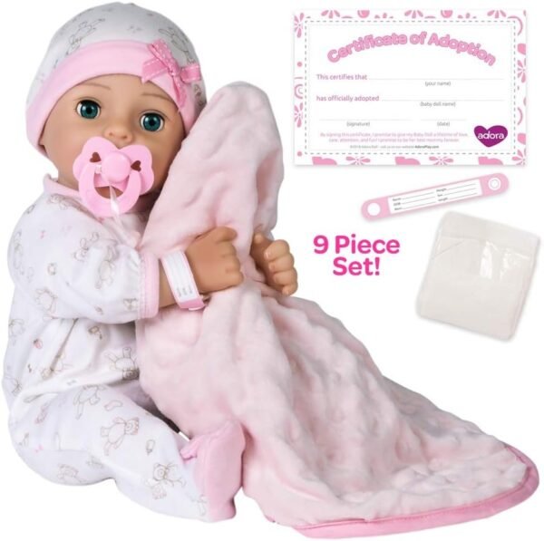 Adora Adoption Baby 'Hope' - 16 inch newborn doll, with accessories and Certificate of Adoption