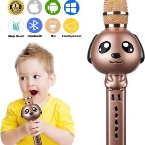 Wireless Karaoke Microphone for Kids Bluetooth Mic Portable Handheld Karaoke Machine for Kids Singing KTV Parties Boys Girls Parties Christmas or Birthday Gifts Toys iPhone Android PC (Rose Gold)
