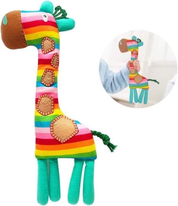 MIMIDOU Plush Rattle Toy for Baby, Kids Handbells Rattles Toys, Soft Plush Toys for Newborn Gift. (Giraffe Rattle)