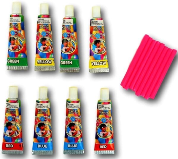 B'loonies Plastic Balloons Variety Pack, 8 Tubes of Assorted Colors