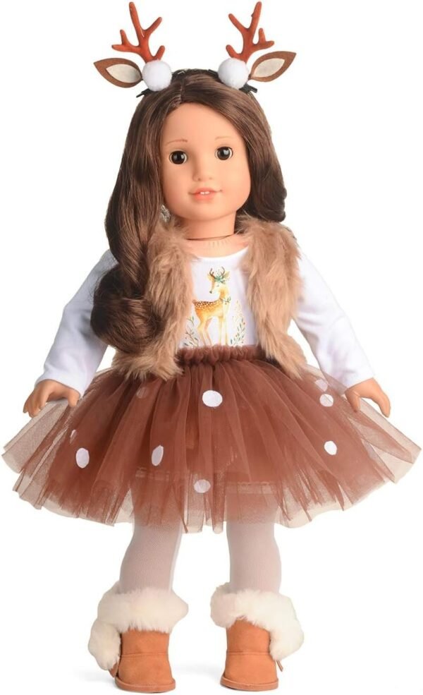 sweet dolly Doll Clothes Deer Costume Tutu Dress fits 18 Inch American Girl Doll