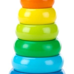 Melissa & Doug Rainbow Stacker Wooden Ring Educational Toy