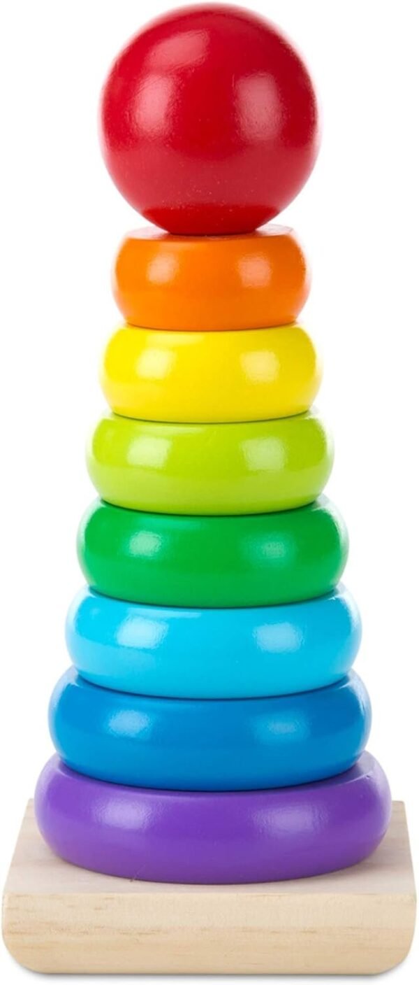 Melissa & Doug Rainbow Stacker Wooden Ring Educational Toy