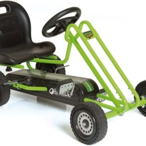 Hauck Lightning - Pedal Go Kart | Pedal Car | Ride On Toys For Boys & Girls With Ergonomic Adjustable Seat & Sharp Handling - Race Green