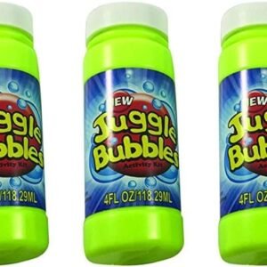 Fun Central 12 Pack - 4 oz Bubble Bottles with Wand - Bubble Solution Refill for Kids - Assorted Colors