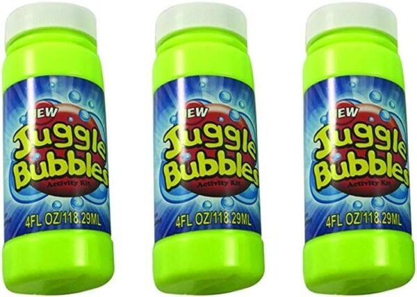 Fun Central 12 Pack - 4 oz Bubble Bottles with Wand - Bubble Solution Refill for Kids - Assorted Colors