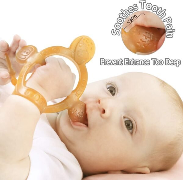 HEORSHE Baby Teething Toys for Babies 0-6 Months Teethers for Babies BPA Free Non-Toxic Silicone Baby Teether for Molars Adjustable Wristband Teething Relief for Babies 3 4 5 6 7 8 9 10 11 12 Months