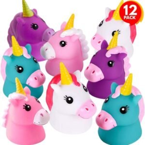 ArtCreativity Unicorn Water Squirt Toys for Kids, Pack of 12, Unicorn Birthday Party Favors, Bath Tub and Pool Toys for Children, Safe and Durable Squirters, Goodie Bag Stuffers
