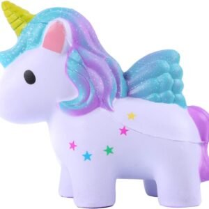 AOLIGE Squishies Slow Rising Jumbo Kawaii Cute Colored Unicorn Creamy Scent for Kids Party Toys Stress Reliever Toy