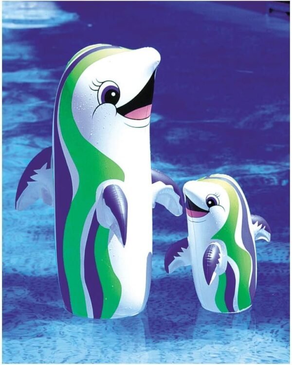 Swimline Dancing Dolphin Pool Float 18 inches, Green, Blue, White