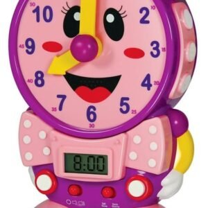 The Learning Journey Telly The Teaching Time Clock Pink - Electronic Analog & Digital Time Telling Aid with Two Quiz Modes & Night Light - Preschool Toys & Gifts for Boys & Girls Ages 3 & Up