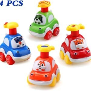 Amy & Benton Baby Toy Cars for 1 Year Old Toddler Birthday Gift Toys Cartoon Wind up Cars for 2 Year Old Boys