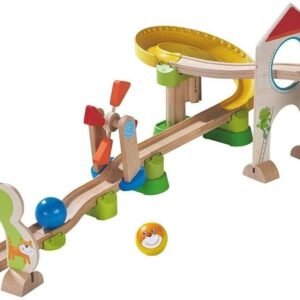 HABA Kullerbu Windmill Playset - 25 Piece Ball Track Starter Set with Special Effects - Ages 2+