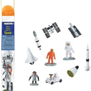 Safari Ltd Space TOOB With 10 Out Of-This-World Toy Figurines, Including 2 Astronauts, 1 Space Chimp, 6 Space Craft, And More! ? For Ages 3 And Up