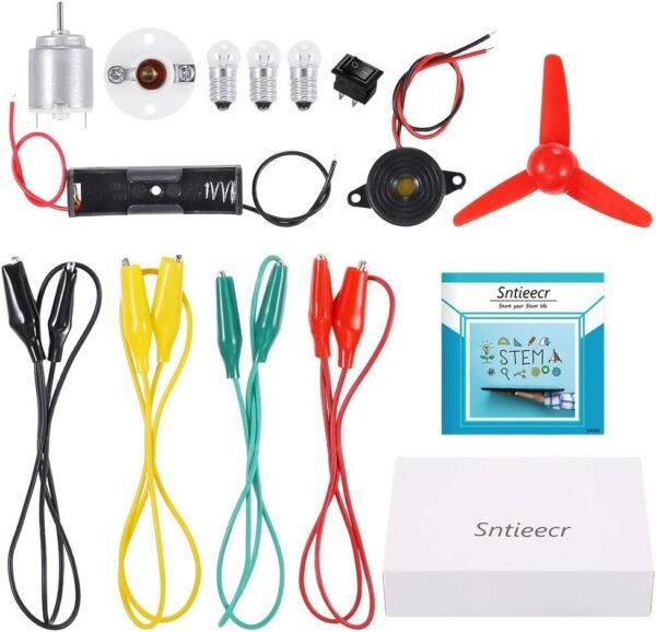 Sntieecr Electric Circuit Motor Kit, Educational Montessori Learning Kits for Kids DIY STEM Science Project